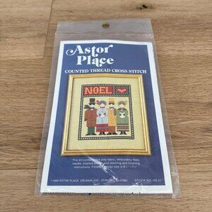 Astor Place Counted Thread Cross Stitch Kit Noel Carolers Christmas 1984 NEW